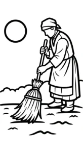 coloriage Paysan en ligne pour enfant