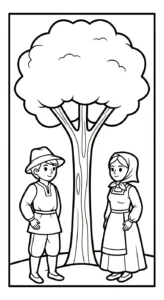 coloriage Paysan à imprimer pour enfant de 2 ans