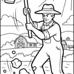 a imprimer coloriage Paysan gratuit