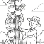 coloriage Paysan pour enfant de 3 ans