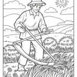 coloriage Paysan et dessin a imprimer