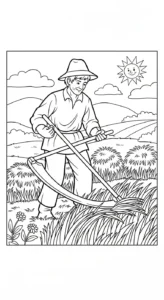 coloriage Paysan et dessin a imprimer