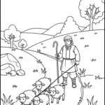 coloriage Paysan pour enfant de 4 ans