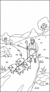 coloriage Paysan pour enfant de 4 ans