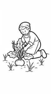coloriage Paysan à imprimer pour enfant de 2 ans