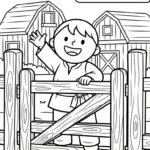 coloriage Paysan pour bebe a imprimer