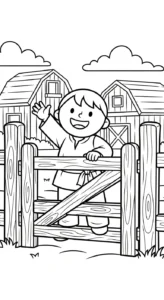 coloriage Paysan pour bebe a imprimer