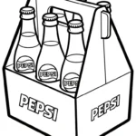coloriage Pepsi pour enfant de 4 ans