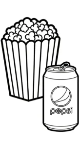 coloriage Pepsi pour enfant de 7 ans