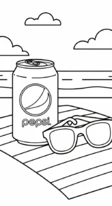 coloriage Pepsi pour enfants à télécharger