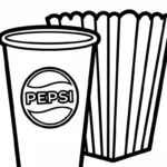 coloriage Pepsi à imprimer kawaii