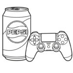 coloriage Pepsi à imprimer pour enfant de 3 ans