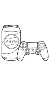coloriage Pepsi à imprimer pour enfant de 3 ans