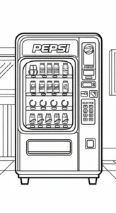 coloriage Pepsi pour enfant de 7 ans
