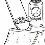 coloriage Pepsi pour enfant de 7 ans