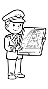 coloriage Pilote pour enfant de 8 ans