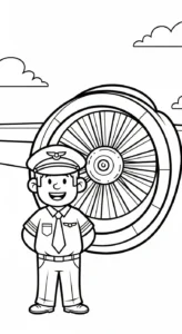 coloriage Pilote à imprimer pdf gratuit