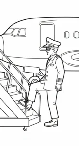 coloriage Pilote a imprimer gratuit