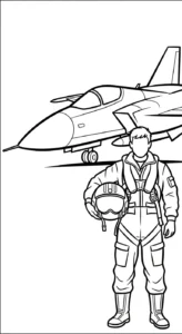 coloriage Pilote gratuit