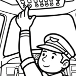 coloriage Pilote pour primaire