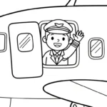 imprimer coloriage Pilote gratuit