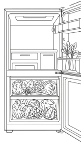 coloriage Réfrigérateur updated à imprimer pour enfant de 3 ans