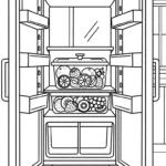 coloriage Réfrigérateur updated et apprentissage