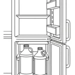coloriage Réfrigérateur updated à imprimer