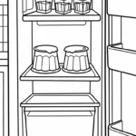 coloriage Réfrigérateur updated à imprimer pour enfant de 6 ans