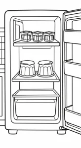 coloriage Réfrigérateur updated à imprimer pour enfant de 6 ans
