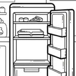 télécharger coloriage Réfrigérateur updated gratuit