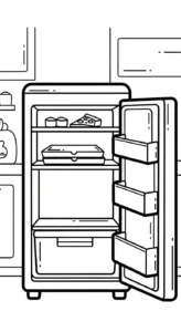 télécharger coloriage Réfrigérateur updated gratuit