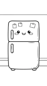 coloriage Réfrigérateur updated de pour enfants