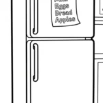 coloriage Réfrigérateur updated pour enfants