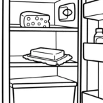 coloriage Réfrigérateur updated a colorier en ligne