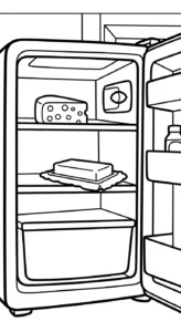 coloriage Réfrigérateur updated a colorier en ligne