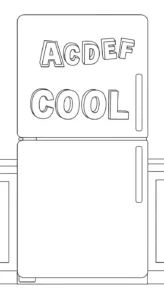 coloriage Réfrigérateur updated a telecharger