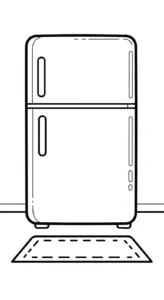 coloriage Réfrigérateur updated à imprimer pour enfant de 12 ans