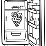coloriage Réfrigérateur updated gratuit à imprimer