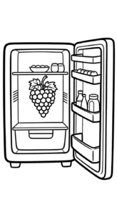 coloriage Réfrigérateur updated gratuit à imprimer