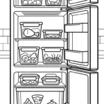 coloriage Réfrigérateur updated à imprimer gratuitement