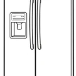 coloriage Réfrigérateur updated à imprimer pour enfant de 2 ans
