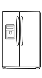 coloriage Réfrigérateur updated à imprimer pour enfant de 2 ans