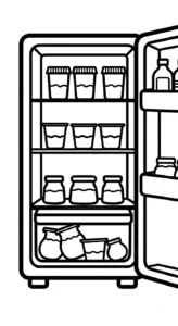 coloriage Réfrigérateur updated pour enfant de 6 ans