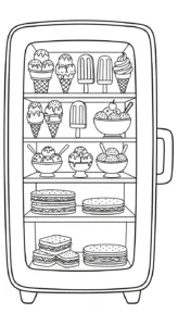 coloriage Réfrigérateur updated pour enfants à imprimer