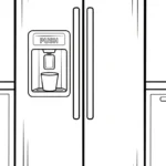 coloriage Réfrigérateur updated pour enfants à télécharger