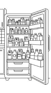 coloriage Réfrigérateur updated pour enfant à imprimer