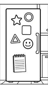 coloriage Réfrigérateur updated et decoupage a imprimer gratuit