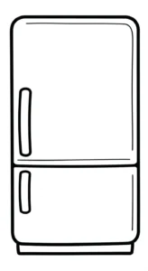 coloriage Réfrigérateur updated pour enfant de 7 ans