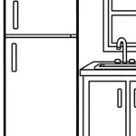 imprimer coloriage Réfrigérateur updated pour enfant